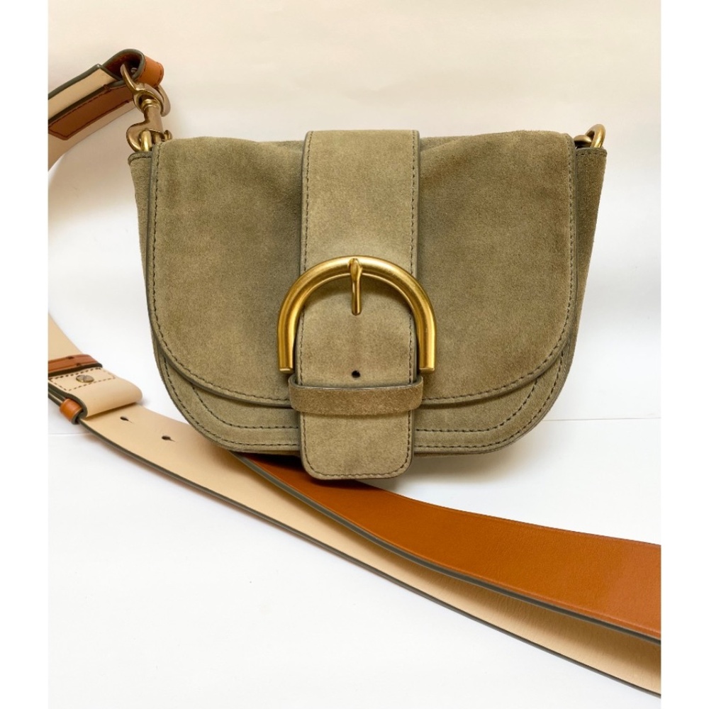 J.Crew Crossbody buckle bag in Italian suede